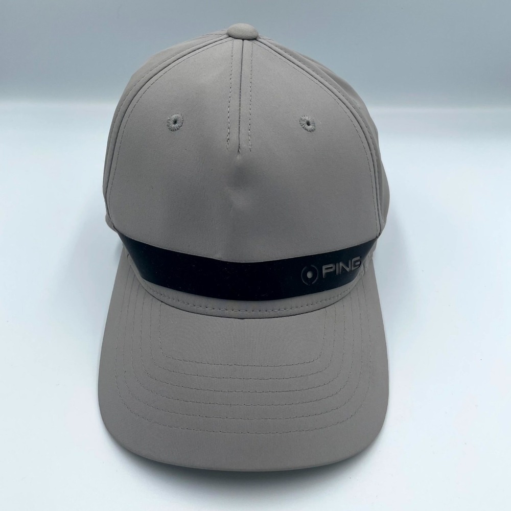 Yupoong 110 One Ten PING Cap Mens One Size Gray Black Flexfit Tech Snapback Hat